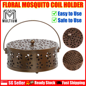 Bronze Floral Mosquito coil holder| Floral coil holder| Mosquito coil box| Mosquito coil case |Mosquito coil and holder| Mosquito coil holder portable|Outdoor mosquito coil holder case| Hollow coil holder