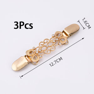 European and American Retro Shawl Clip Brooch Clip Duckbill Clip Sweater Scarf Knitted Cardigan Anti-exposure Fixed Clip Alloy Accessories (3pcs)