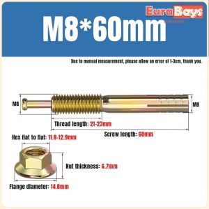 M8*60/80/100mm Strike Anchor Concrete Anchor Expansion Bolt Hammer Strike Pin 1PC
