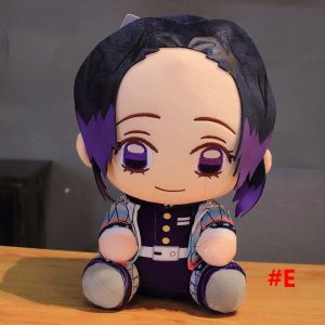 PENGQ Phim hoạt hình 20 cm Búp bê Anime Kamado Tanjirou Tomioka Giyuu Gối sang trọng Kamado Nezuko Đồ chơi nhồi bông Búp bê sang trọng Sát quỷ Đồ chơi Anime Plush