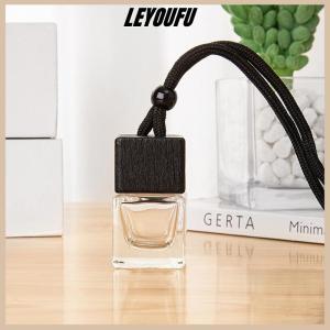 LEYOUFU ฝาสี่เหลี่ยมย้อมสีขวดเปล่าสีดำหมวกน้ำมันหอมระเหยสำหรับรถยนต์น้ำหอมปรับอากาศน้ำหอมปรับอากาศกลิ่นน้ำหอม