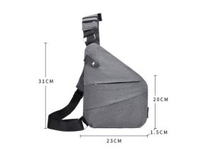 Sling Bag Mens Shoulder Bag Waterproof Oxford Cross Body Chest Bag Large Capacity Messenger Bag Travel Phone Pouch Fashion Chest Bag