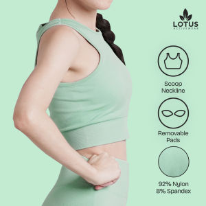 Lotus Activewear London Collection: Seamless Padded Active Halter Cropped Top