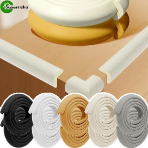 2M L-shaped Table Edge Anti-collision Strip - Baby Safety - Desk Corner Guards Pad - Foam Bumper Free Tape - Thickened Self Adhesive - Furniture Corner Protector Strips