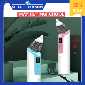 Máy Hút Mũi Cho Bé Sơ Sinh Cao Cấp (6 cấp độ)- Máy Hút Đờm Cầm Tay Giúp Thông Mũi Nghẹt Mũi Cho Trẻ - Dụng Cụ Thông Mũi
