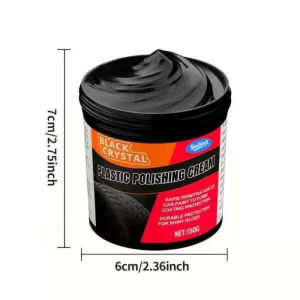 150/300g Plastic & Rubber Repair Paste - Black Crystal Polish for Car Scratches Tire Shine & Interior Renewal