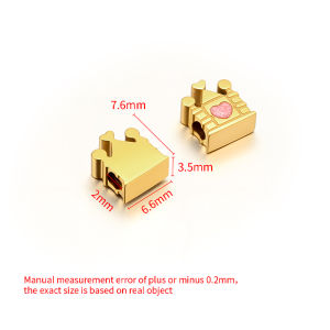 Stainless Steel Castle Pendant Jewelry diy Necklace Bracelet Accessories 18k Gold Drop Glue Charms Rose Beads