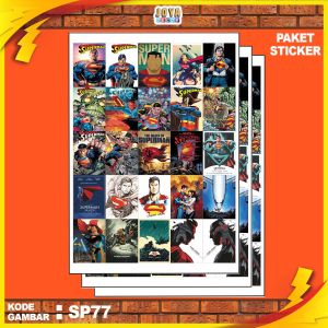 GAMBAR STICKER SUPERMAN / STIKER SUPERMAN / PAKET STIKER SUPERMAN PER 25 PCS / KODESP77
