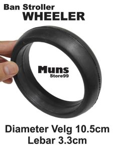 Ban Karet Roda Stroller Bayi Diameter Velg 10.5cm Lebar velg 3.3cm WHEELER
