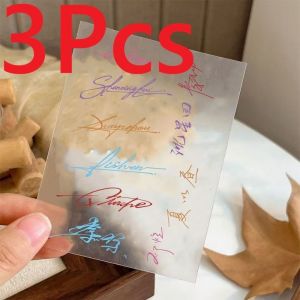 3Pcs Love and Deepspace Collectible Signature Transfer Stickers Featuring Xavier Rafayel Zayne Sylus Caleb Handwritten Style Transparent Decals Perfect Gift for Fans