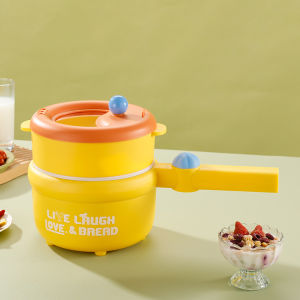2L Multi-Functional Electric Cooking Pot  Large Capacity Non-Stick  Fast Heating with Steamer Electric Hot Pot