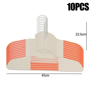 【Residence】10Pcs Non-slip Clothes Hanging Plastic Clothes Hanger Bedroom Wardrobe Clothes Hanging Rack