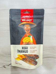 Date 08/27  Xoài Sấy Với Socola Sữa & Dừa Mr Viet -Dried Mango with Milk Chocolate & Coconut 100g