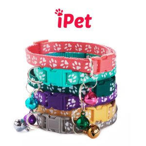 Vòng Cổ Lục Lạc Cho Thú Cưng Hình Dấu Chân Chó Mèo - iPet Shop