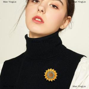 [COD] Man YingLie Vintage Collecting Beauty Flower From Sunflower Brooches For Women Girl Party Wedding Brooch Pins Gifts