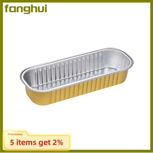 fanghui 10Pcs Mini Loaf Pans With Without Lids Rectangle Aluminum Foil Baking Pans Reusable Mini Bread Containers Muffin Tins