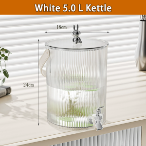 Clear Beverage Dispenser With Faucet And Stand 5L Juice Drink Dispenser Water Kettle Large Capacity Beverage Bucket Drink Beverage Dispenser Machine With Storage Rack For Party In Fridge Leak-Proof Faucet Beverage Jug For Home Picnics