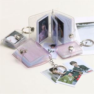 Sanhe 1 Inch 2 Inch Small Photo Album Keychain Portable Interstitial ID Photo Storage Book