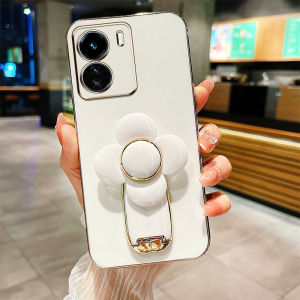 YBD เคสโทรศัพท์สำหรับ13C Xiaomi Redmi POCO เคส C65แฟชั่นหมวกน่ารักที่ตั้งรูปหมีเคสชุบดีไซน์หรูหราสวยงาม