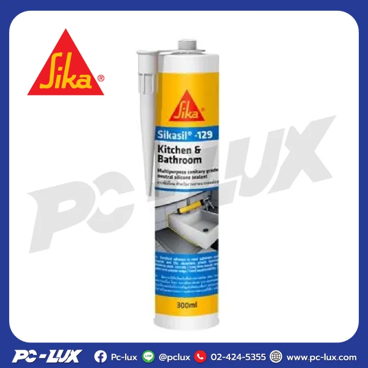ซิลิโคนป้องกันเชื้อรา SIKA รุ่น Kitchen & Bathroom ขนาด 300 มล. สีขาว ...