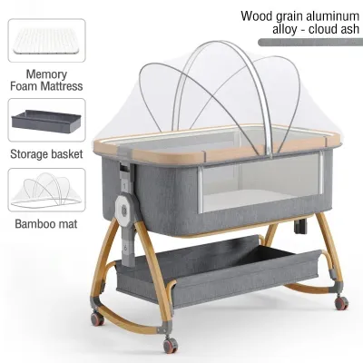 Baby crib Multifunctional foldable removable portable newborn cradle bed 3-in-1 Multifunctional Baby Crib