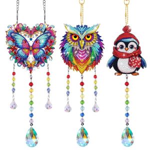 SIRENXI Hai Bộ dụng cụ vẽ tranh kim cương Acrylic Kim Cương 5D Vẽ tranh kim cương tự làm Bộ dụng cụ làm đồ thủ công Bằng phẳng Bộ dụng cụ vẽ tranh thủ công tự làm Vườn