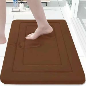 Absorbent Bathroom Mat Quick Dry Non-Slip Door Mat Comfortable Soft Floor Mat Bathroom