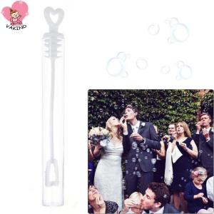 60ชิ้นของเล่นกระบอกน้ำแปลกใหม่รักหัวใจไม้กายสิทธิ์หลอดสบู่มีฟองขวดที่เต็มไปด้วยฟองหลอดของขวัญอุปกรณ์เสริมปาร์ตี้