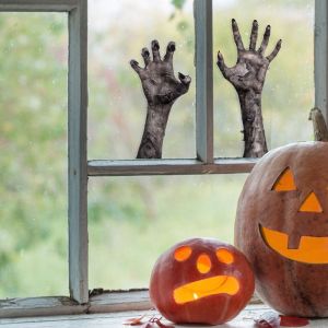 MITULI Horrible Scary Festive White Film Spooky Decals