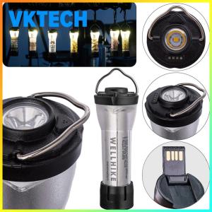Vktech ไฟแคมป์ปิ้งพกพา 3 โหมด ชาร์จ USB สำหรับเดินปาและแคมป์ปิ้งฉุกเฉิน