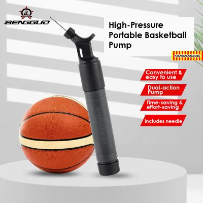 Portable Dual-Action Basketball Pump Multifunctional Air Pump with Ball Needle for Football
