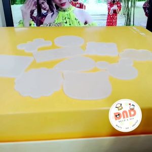 透明亚克力咕卡盘 手工钥匙扣 奶油胶 贴纸 小配件 Acrylic Transparent Cream Glue Diy Keychain Free Short Chain Handmade Handcraft Art DC645 DND