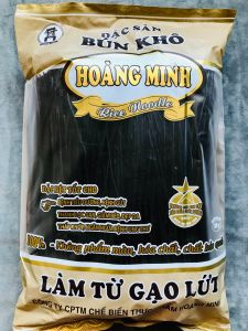 Bún gạo lứt đen (bún gạo lứt/lức huyền mễ) Hoàng Minh 500gr bún lứt ngon eatclean giảm cân healthy