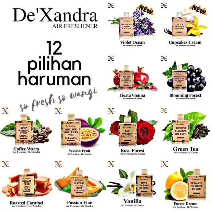 De Xandra Air Freshener Car Perfume 10 ML Ready Stock Same