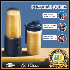 Double Cup Portable Juicer Blender Machine Mini Vegetables Fruits Juicer Electric Juicer USB Rechargeable Blender With Ice Crusher