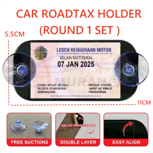 Car RALLIART Roadtax Holder Acrylic Color With Suction Cup 2024 Version New Size