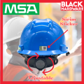 Black Hardware MSA V-Gard  Topi Keselamatan Safety Protective PPE Impact Ratchet Adjustable Helmet Hat Head Gloves Shoes Boot. 