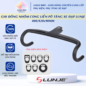 [GoGo Bike] Ghi đông cong road liền pô tăng nhôm xe đạp LUNJE  400/420 x 90mm