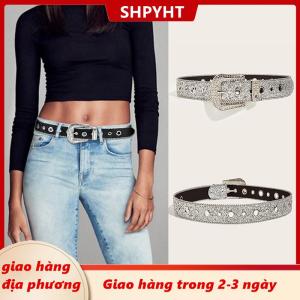 [COD] SHPYHT Giao hàng địa phương Sáng bóng Rhinestone rộng vành đai phụ nữ ăn mặc vành đai dành cho người lớn Rhinestone vành đai ăn mặc tinh thể kim cương vành đai
