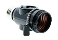 OMNI Chain Pull Socket with 2 Flat Pin Outlets 3A 250V Model E27-712. 