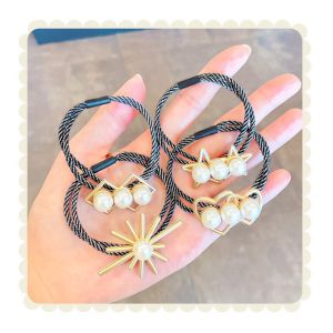 CỘT TÓC TAI THỎ - CỘT CAO SU ĐÍNH NGỌC