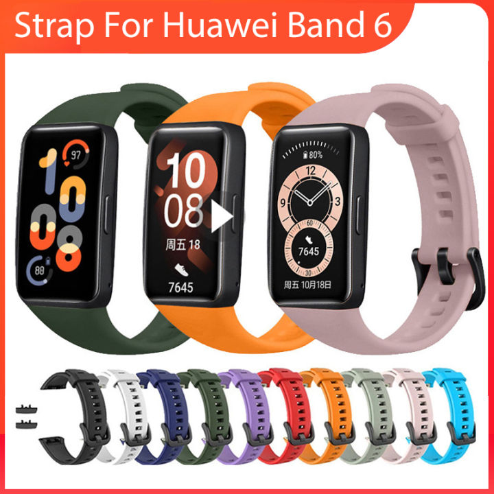 Soft Silicone Sport Band Strap For Huawei Band 6 Honor band 6 Smart Wristband Bracelet Replacement Strap For Huawei Watchband 6 Lazada PH