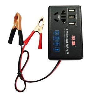 PLLEWY 200W Car Power Inverter DC 12V/24V To DC 220V USB Port Vehicle-mounted Inverter Durable Voltage Conversion Car Charger for Cars and Trucks