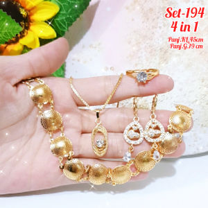 SET PERHIASAN DEWASA MOTIF PERMATA 4 IN 1 AKSESORIS IMPORT/SET-194