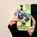 (With Free Holder) Hontinga Casing Case For VIVO Y29 Y19S V40 Lite Y200 5G Y100 Y200e 5G V30 Pro V30e 5G V25 V25E V27 Pro V27E V29 Y01 Y01A Y02S Y12 Y12A Y12S Case Cute Powerpuff Girls Soft Silicone Wavy Rubber Cases Phone Case Softcase Casing. 