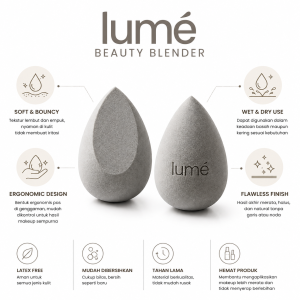 Lumecolors Lume Beauty Sponge Make Up Spons Bedak