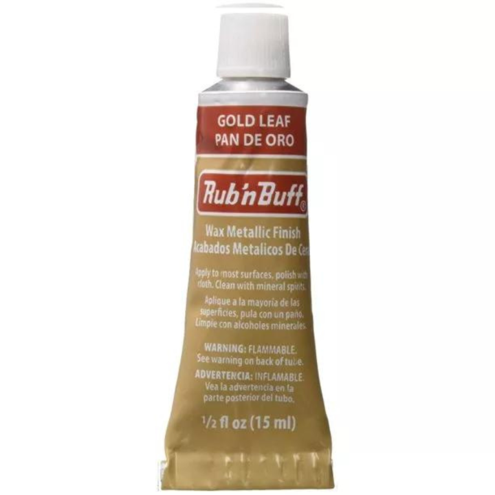 AMACO Rub 'n Buff Wax Metallic Finish, Gold Leaf 1/2 fl.oz / 15ml ...