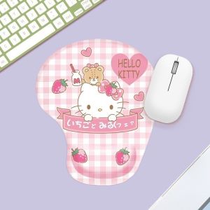 Sanrio Hello Kitty Wrist Guard Mouse Pad Silicone Cute Cinnamoroll Kuromi Pochacco 3d Wrist Pad Keyboard Hand Rest Pad