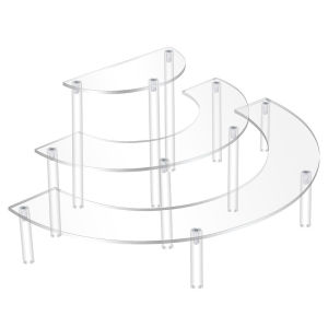 Transparent Removable Acrylic Cake Display Stand for Round Cupcake Holder Bakeware Wedding Birthday