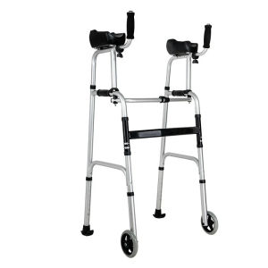 Professional Rehabilitation Walker for Elderly - Combines Underarm Support Crutches Rolling Walker and Standing Frame. Durable Yet Lightweight Aluminum Alloy Design